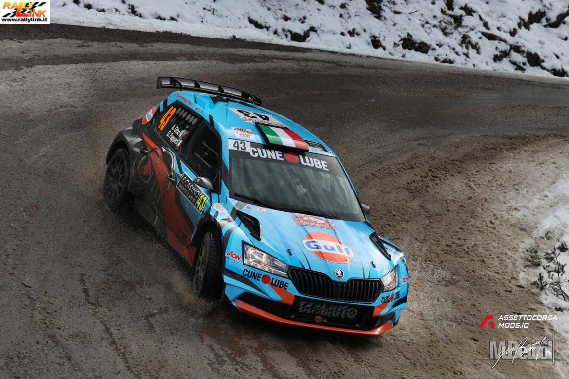 Skoda Fabia EVO | A.Gino-D.Fappani | Rallye Montecarlo 2020