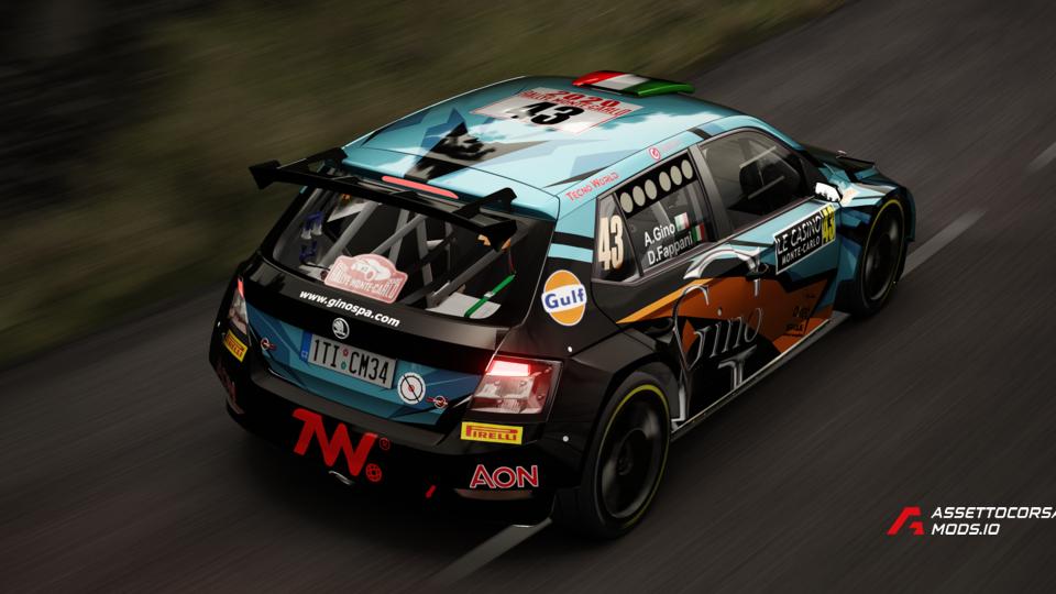Skoda Fabia EVO | A.Gino-D.Fappani | Rallye Montecarlo 2020