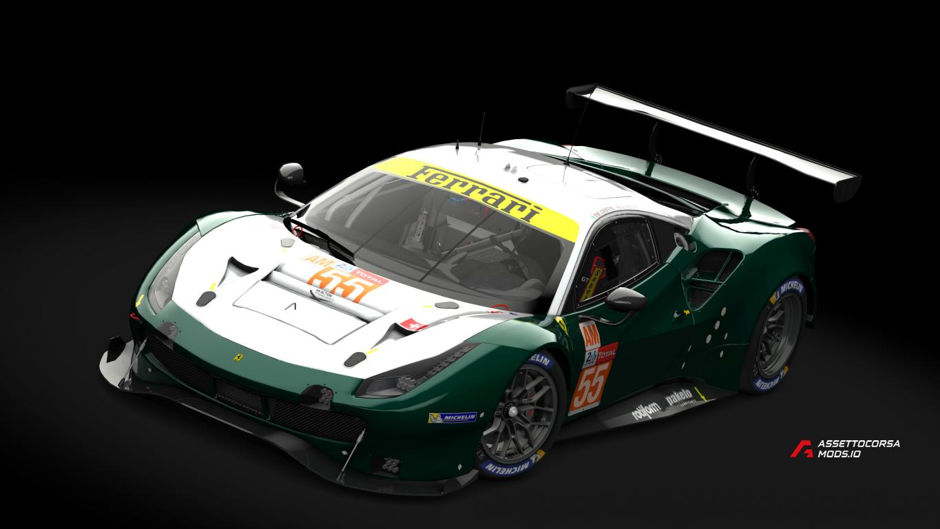 #55, Ferrari 488 GTE, Spirit of Race, Le Mans 2020 4k