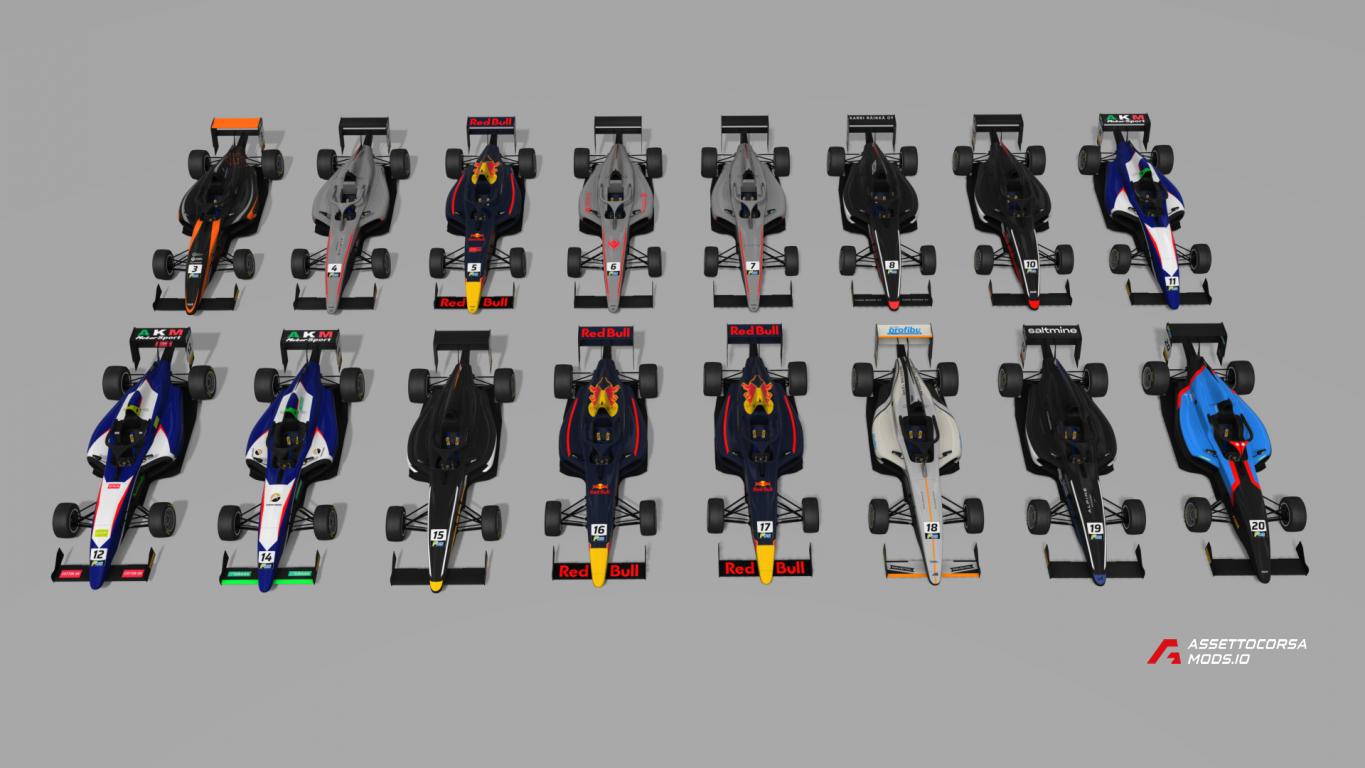 2025 Formula Winter Series skins for Formula RSS 4 2024