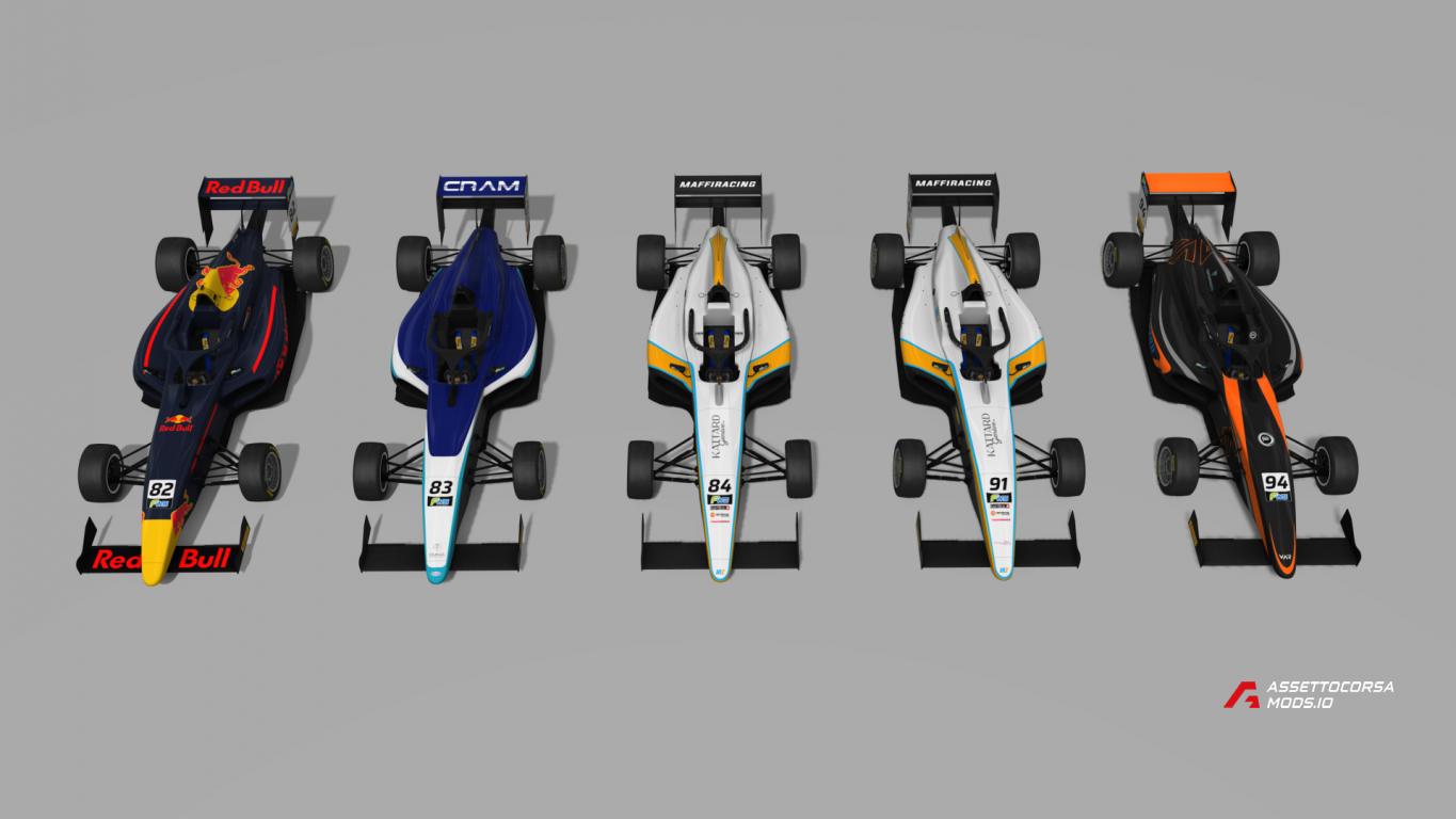 2025 Formula Winter Series skins for Formula RSS 4 2024