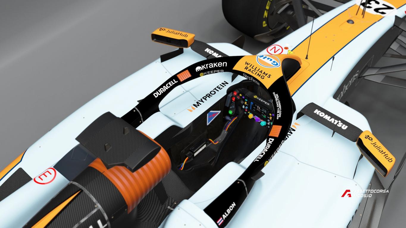 VRC Formula Alpha 2024 FW46 Gulf Concept Livery