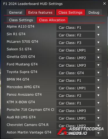 F1 2024 Leaderboard HUD