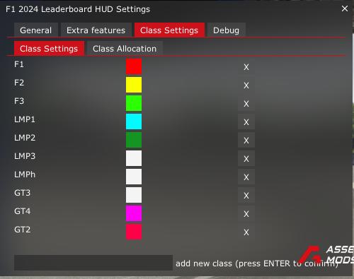F1 2024 Leaderboard HUD