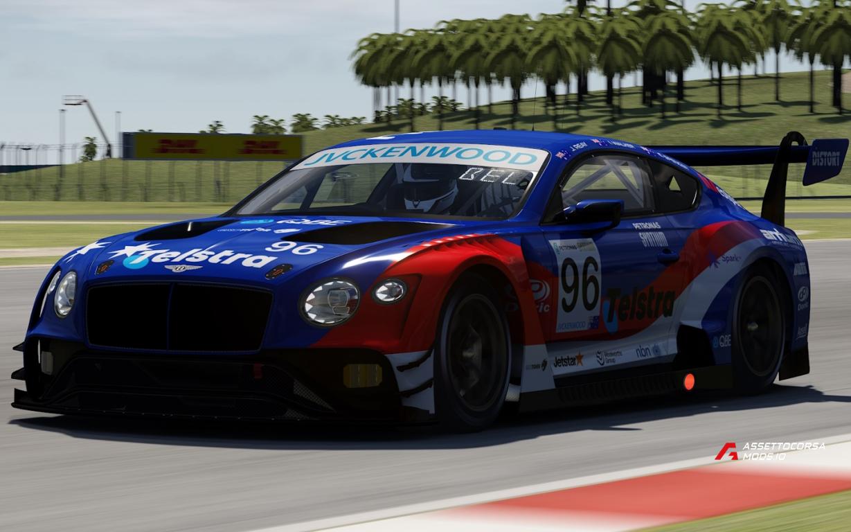 Fictional Bentley Continental GT3 2018 skinpack by Mathias