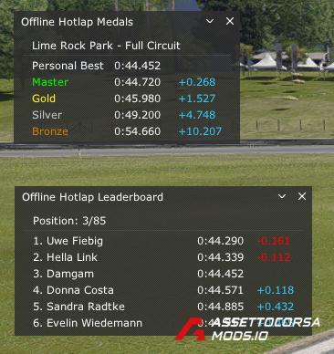 Offline Hotlap Leaderboard