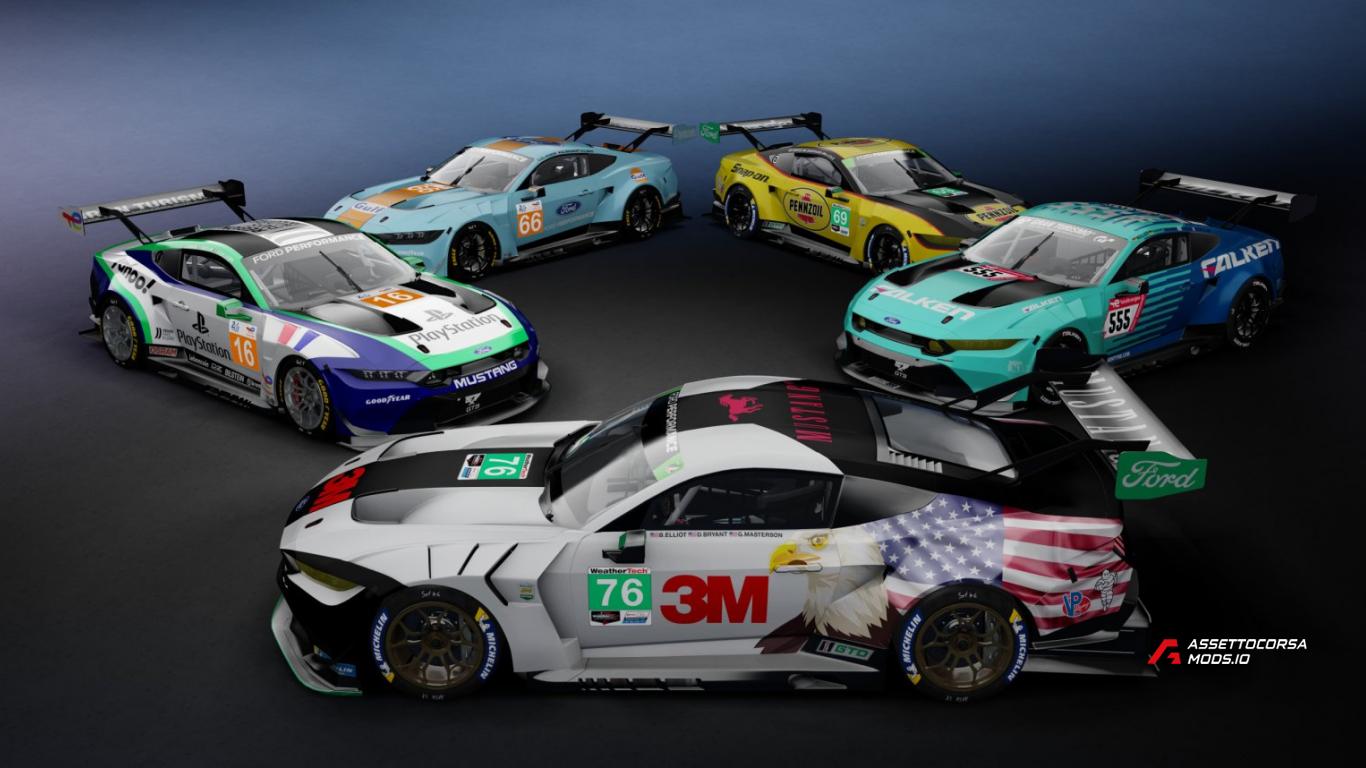 Ford Mustang GT3 Skinpack 1 (Fictional) | ROLEX24 - LM24 - NBR24 | LP FGT GT3