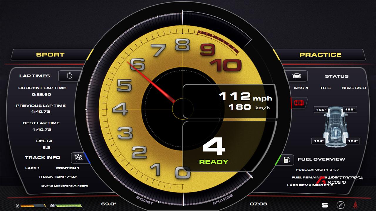 Ferrari 296 SimHub Dash