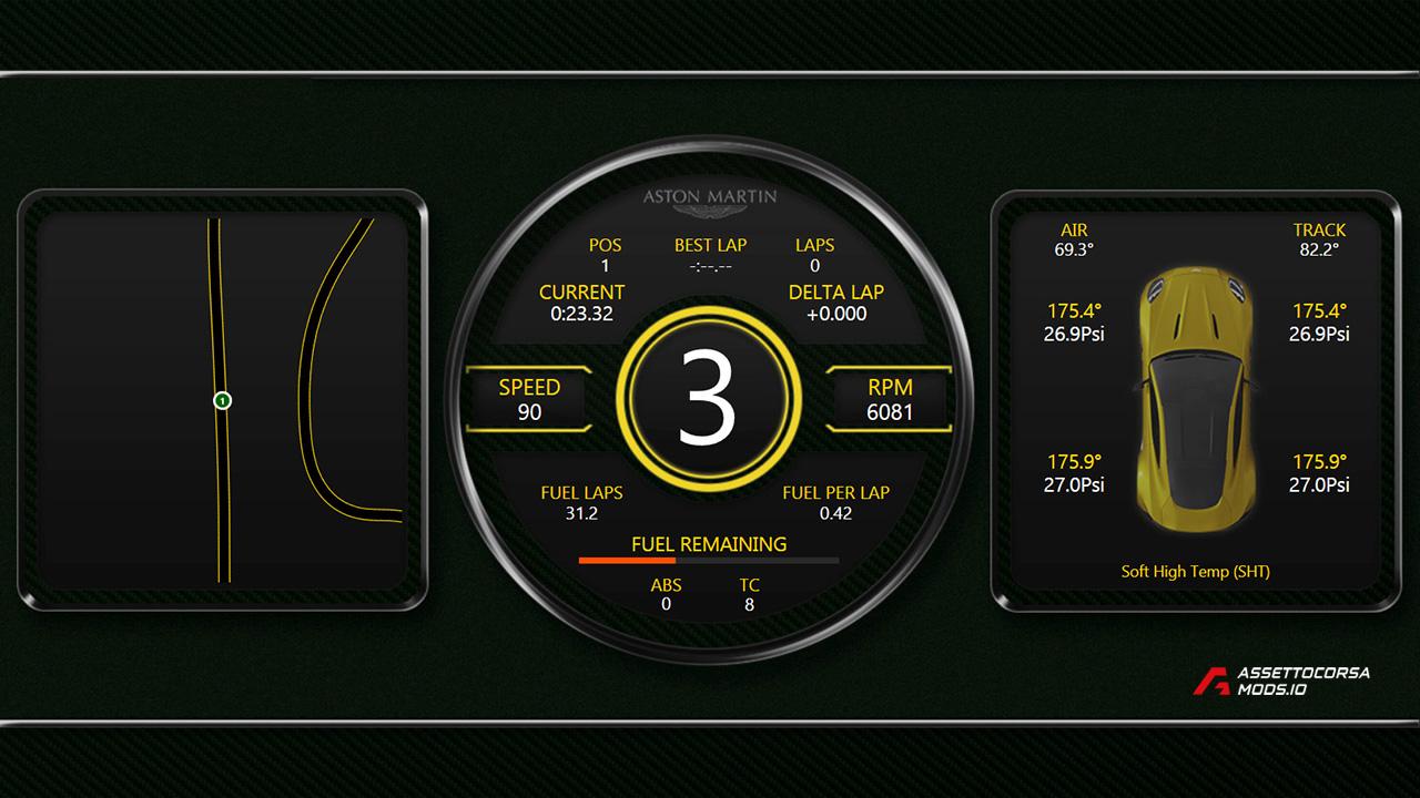 Aston Martin Inspired SimHub Dash