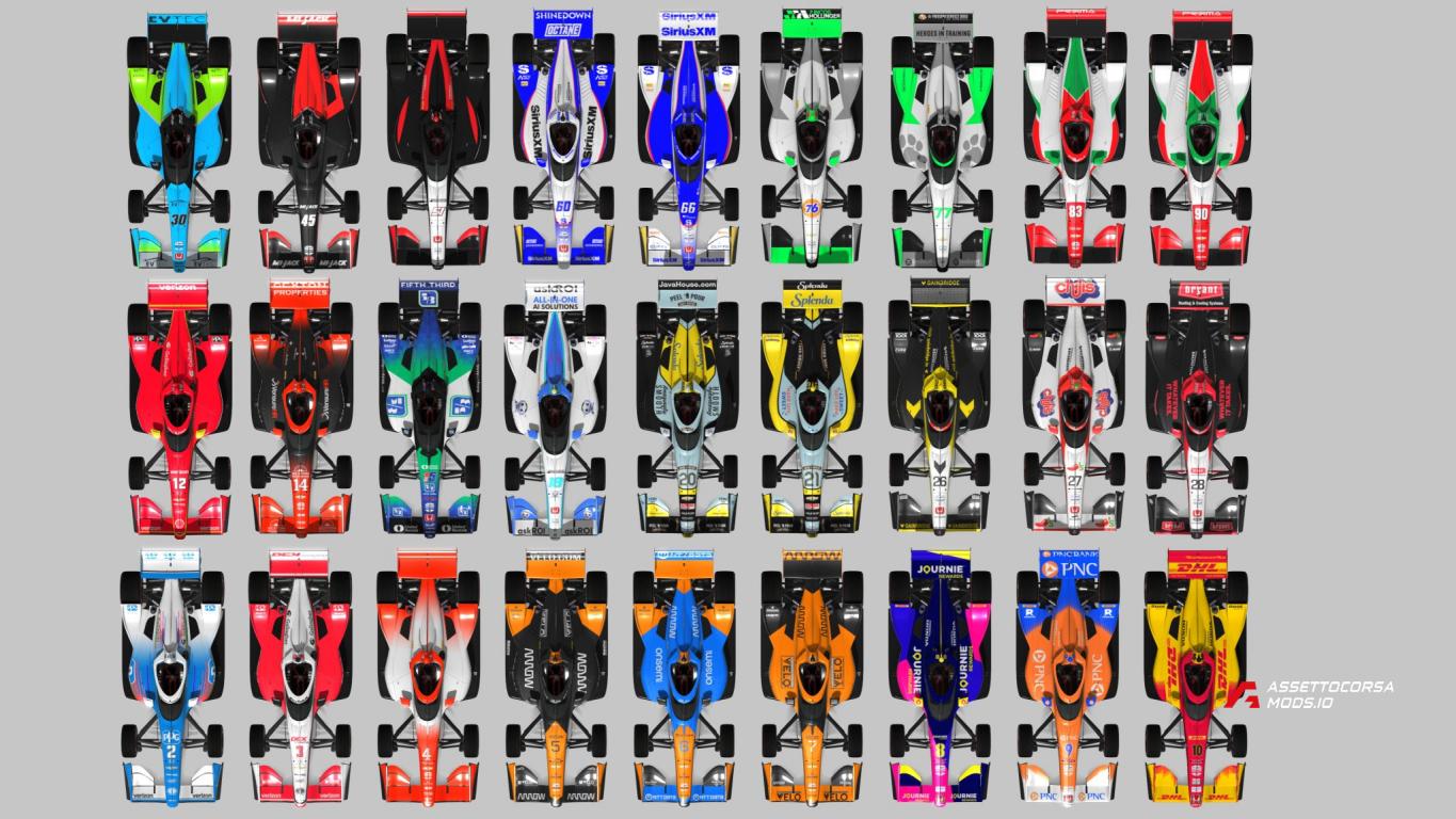 2025 IndyCar road skinpack for VRC Formula NA 2021