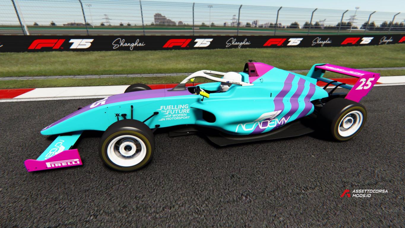 2025 F1 Academy skins for Formula RSS 4 2024
