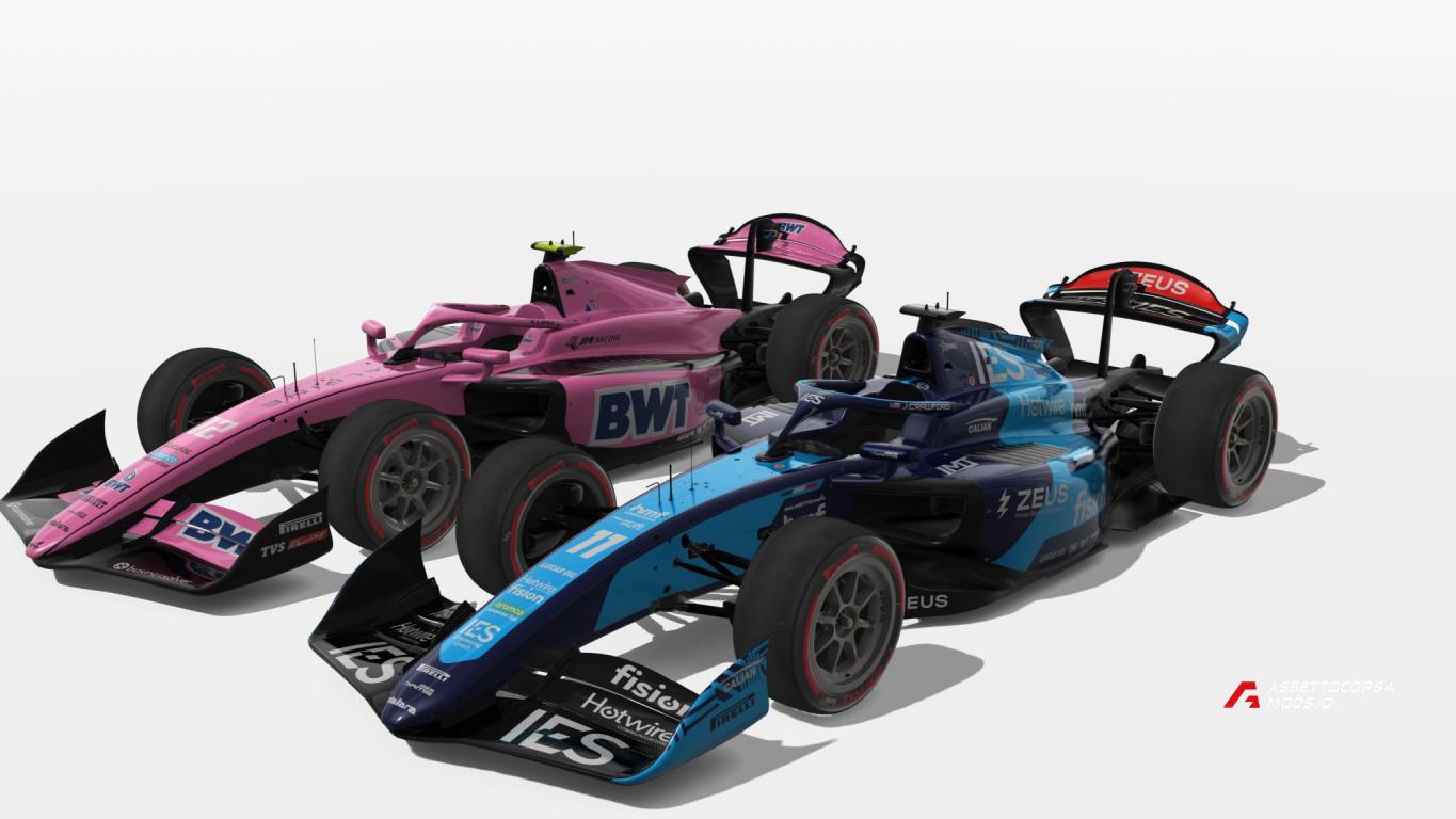 2025 Formula 2 DAMS skins for the Formula Beta