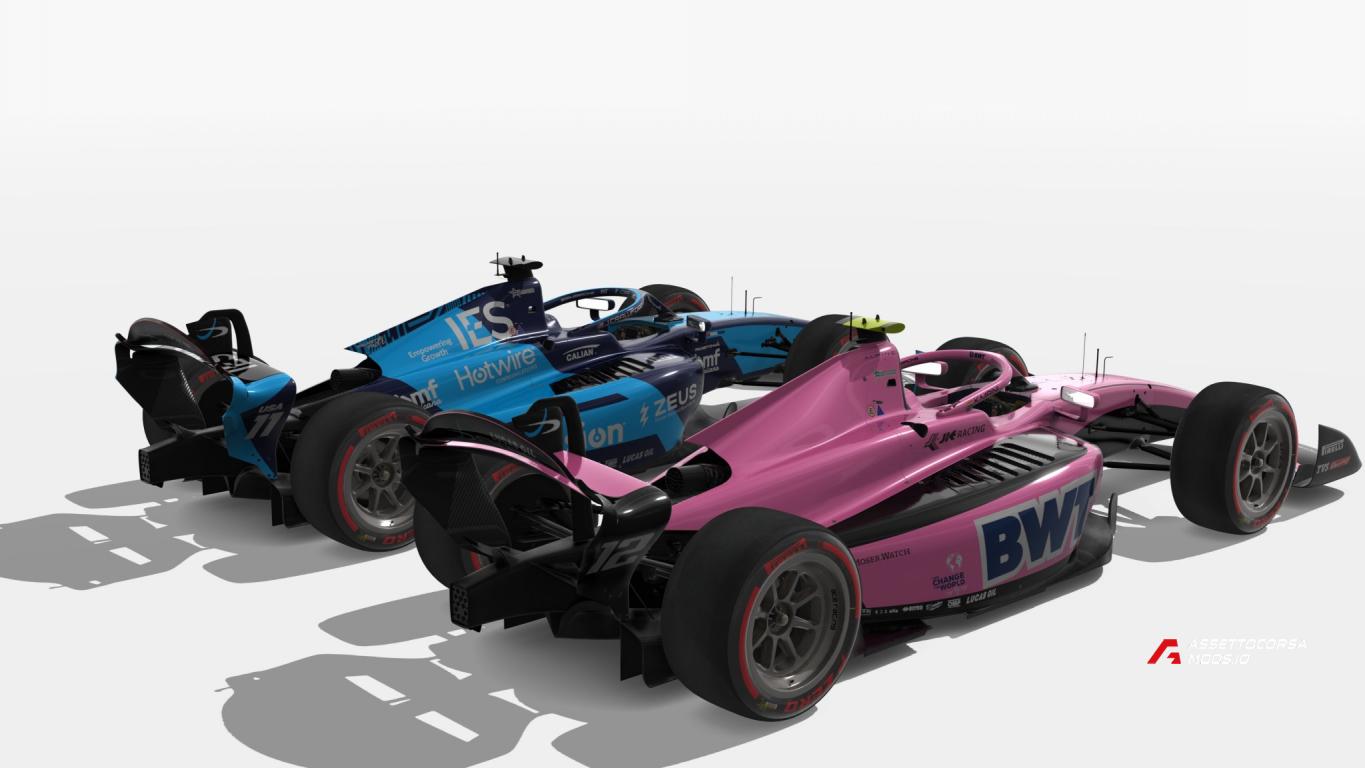 2025 Formula 2 DAMS skins for the Formula Beta