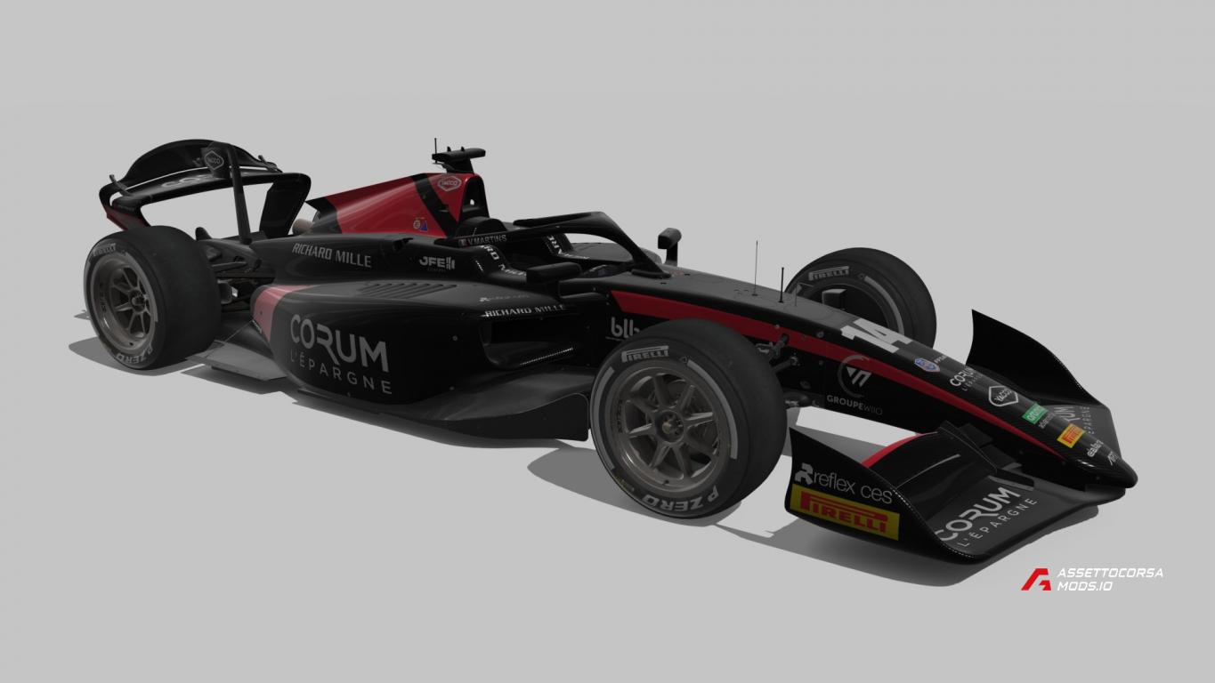 ART Grand Prix F2 2025 liveries for VRC Formula Beta 2024