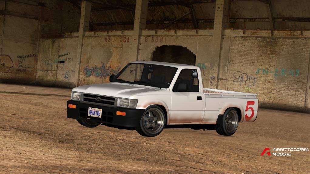 Toyota Hilux 1992 Red Five V6 Version zEdit