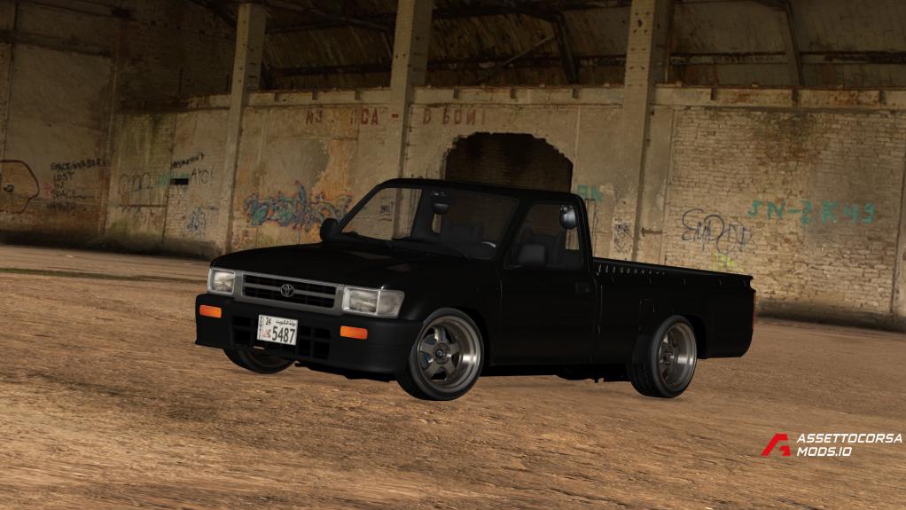 Toyota Hilux 1992 Red Five V6 Version zEdit