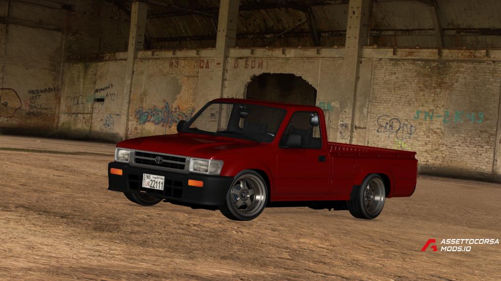 Toyota Hilux 1992 Red Five V6 Version zEdit