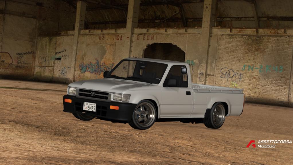 Toyota Hilux 1992 Red Five V6 Version zEdit